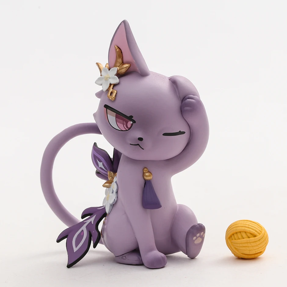 Genshin Impact Keqing Diluc Ragnvindr Wanderer Kuki Shinobu Kitten Form Figure PVC Figurine Collectible Decoration Toy