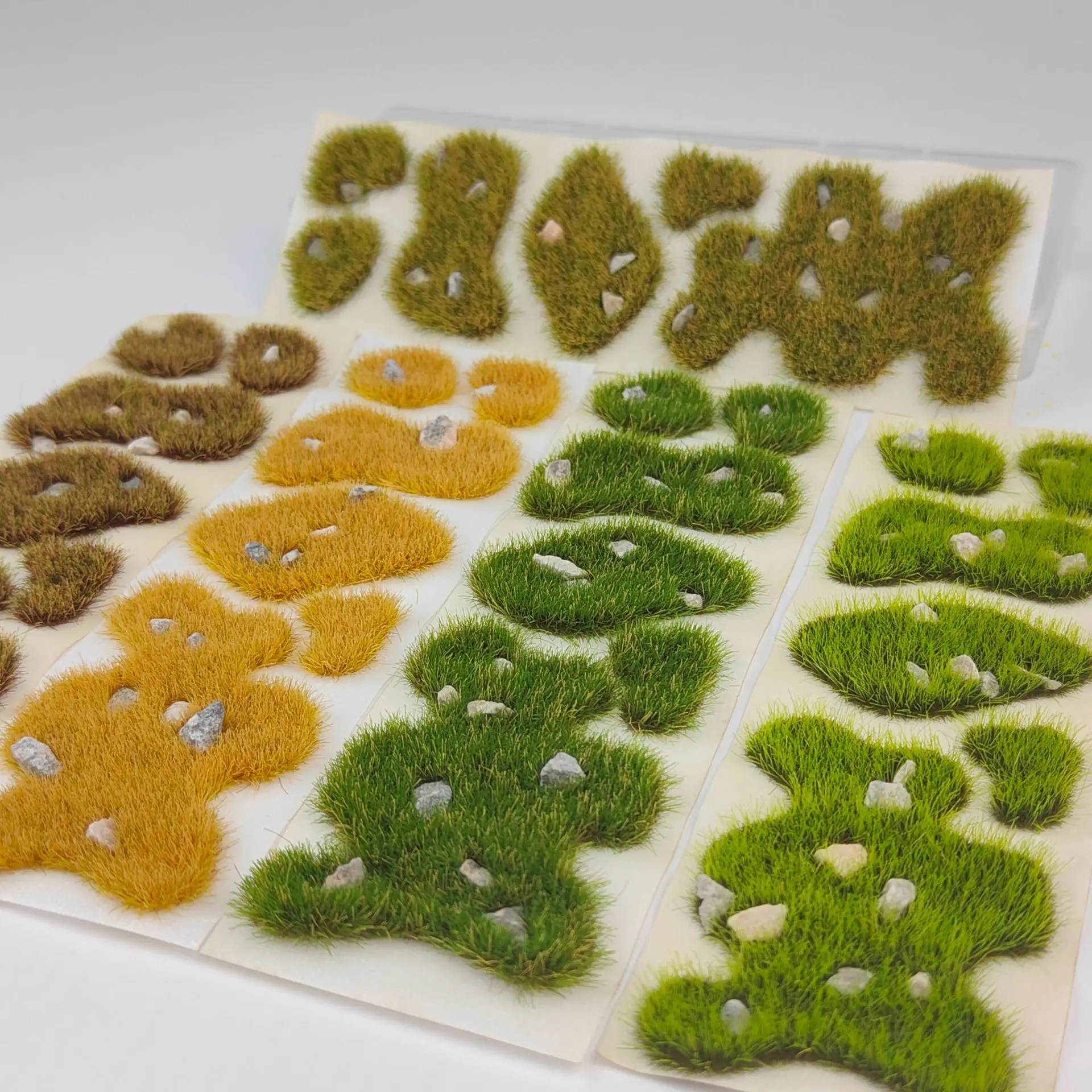 Simulation 5MM Grass Cluster Irregular Lawn Model Kits Diy Military Sand Table Scene Materials Diorama Accessories with Stones