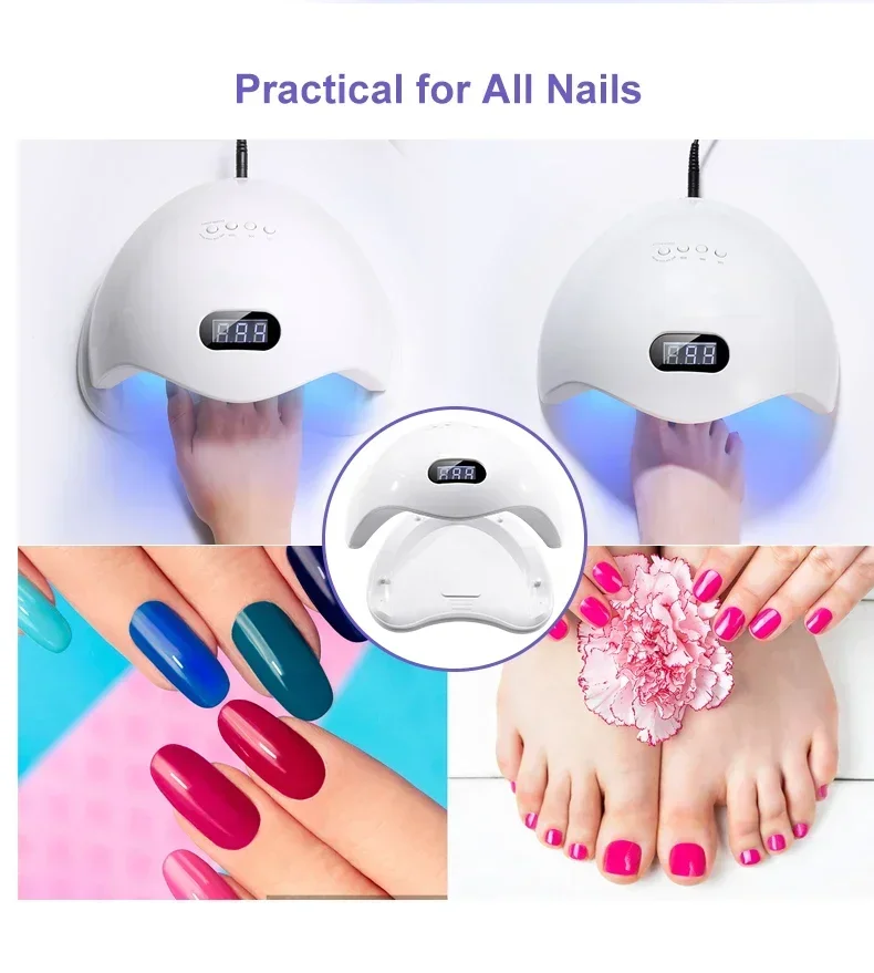 48 Watt Cordless LED Nail Dryer Professional Rechargeable UV Light Mini USB Wireless Sun Gel Dryer Ibelieve Nail Lamp