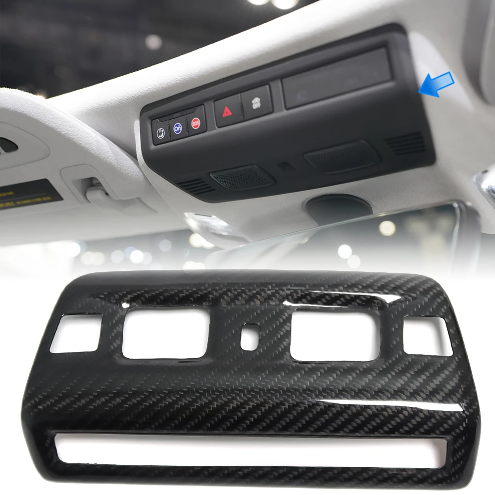 

Carbon Fiber Interior Roof Reading Lamp Control Button Overlay Cover Trim for Chevrolet Corvette C8 Z51 Z06 2020 2021 2022 2023