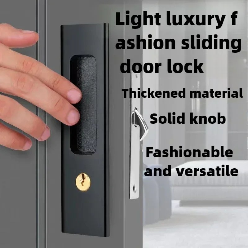 

Hidden Door Latch Living Room Kitchen Office Universal Wooden and Glass Door Zinc Alloy Mobile Lock Sliding Door