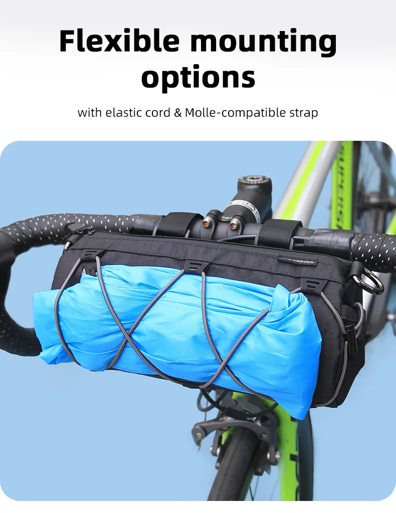 Ulac Fahrrad-Lenkertasche 1,7L Große Kapazität Verschleißfeste Fahrradtasche Mountainbike-Rennrad-Vordertasche Multifunktional – Detail 6