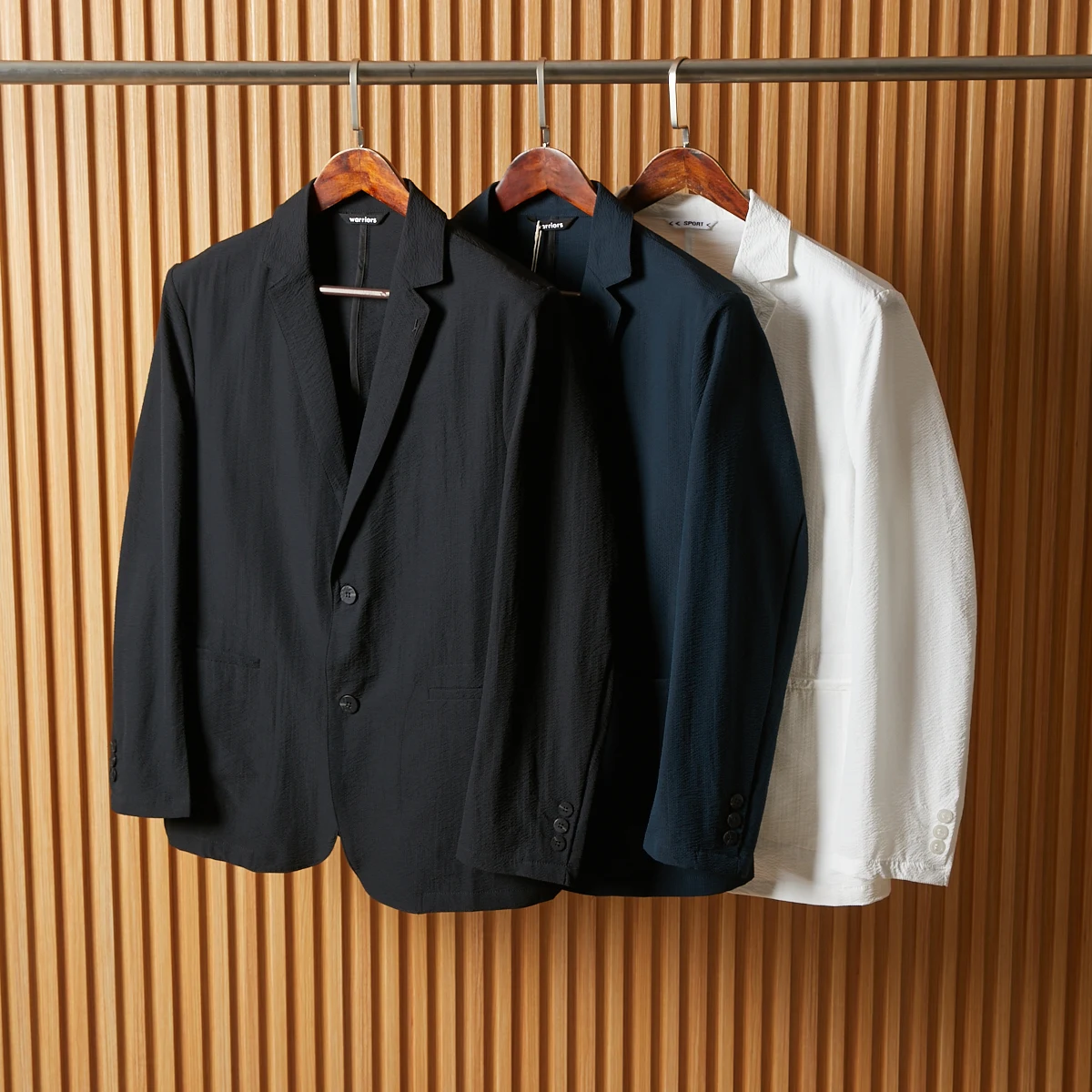 

High Faion Men's Casual Wrinkle-Resistant Iron-Free Suiting Jaet Folded Fabric Anti-Wrinkle Busin Casual Single-Breasted