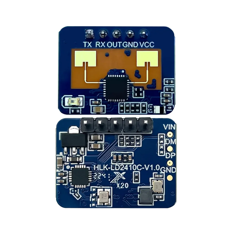 Sensor de presencia humana LD2410C, HLK-LD2410C de 24Ghz, módulo de Radar de onda milimétrica de 24G, detección de movimiento de latido del corazón