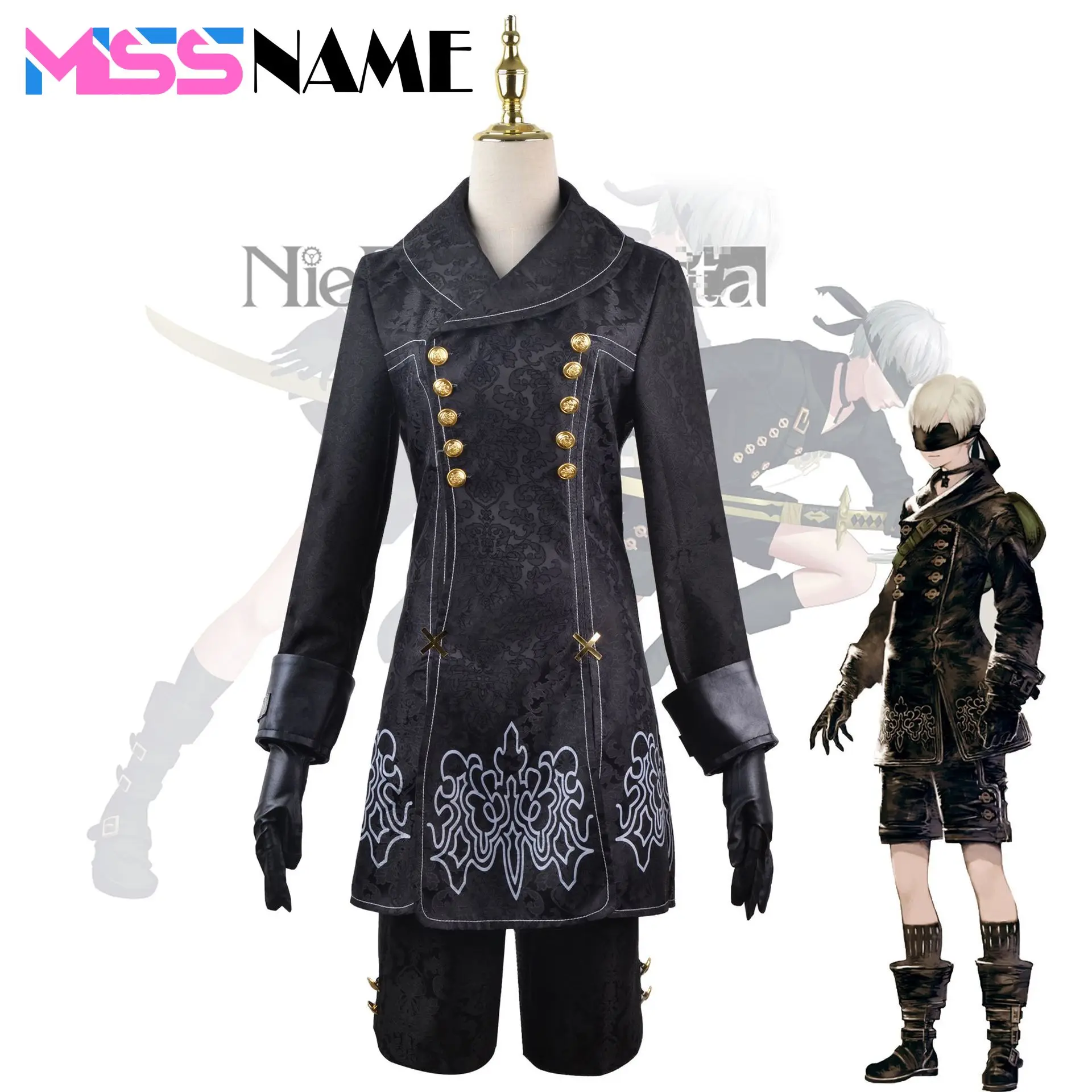 YoRHa No.9 Type S Cosplay NieR Automata Cosplay Costume Party Clothing Role Play Comic Con Wigs Coser Prop