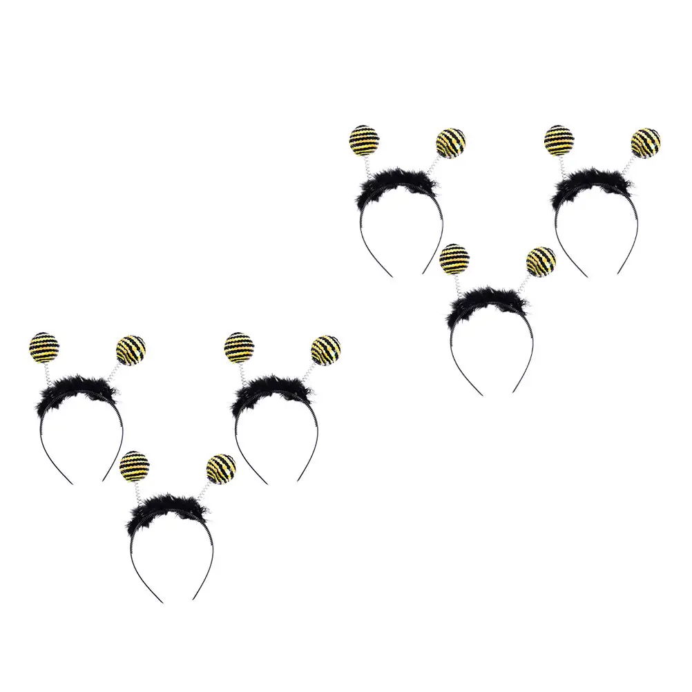 

6 Pcs Sequins Headb Bee Antenna Hair Hoop Kids Costume B Lovely Party Accessories Stage Props Photography Gifts Elastic