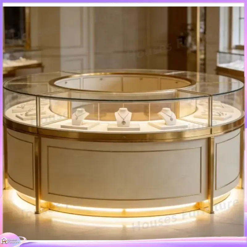 Luxury Curved Shoe Cabinet Cream Solid Wood Gold Metal Frame LED Light Modern Entryway Storage Organizer High End Furniture