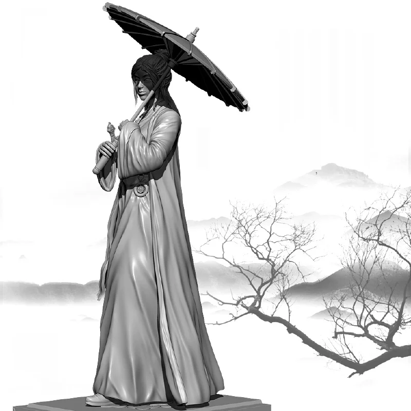 

1/32 Jianghu Ancient Style Womanresin Model Figure Gk Micro Miniature 3d Printed White Model Toy Unassembled And Unpainted Kit