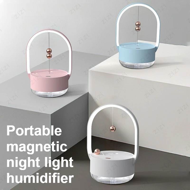 Portable Magnetic Suspension Night Light Silent Humidifier USB Charging Home Water Replenishment Humidifier