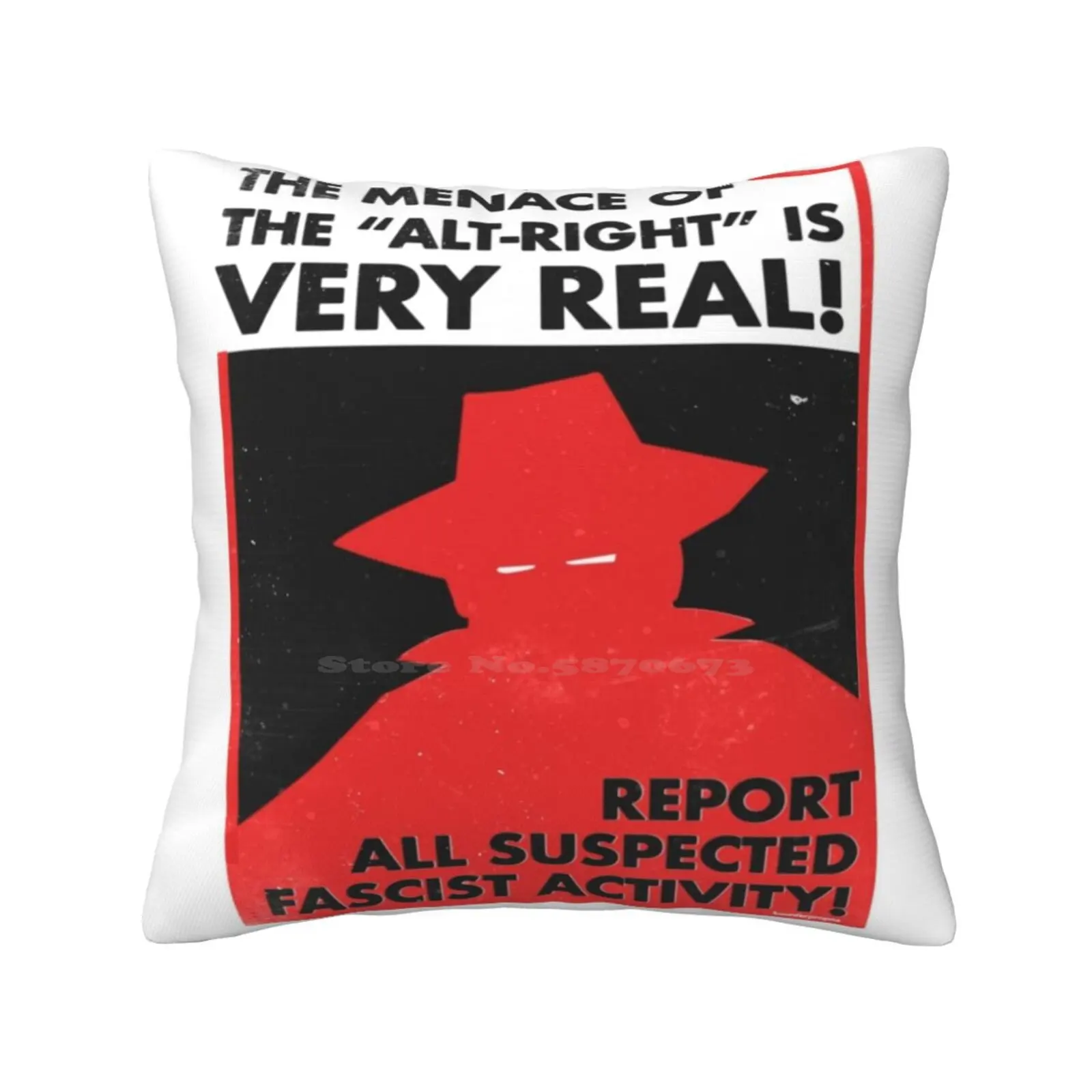 The Menace Of The Alt-Right Is Very Real! ( Vector Recreation ) Soft Comfortable Pillowcase Political Impeach Trump Revolution