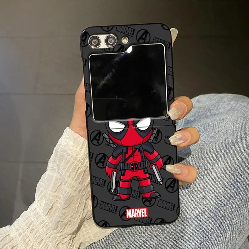 Cute Spiderman Black Panther phone case for Samsung Galaxy Z Flip 6 5 zflip4 zFlip zFlip3 zflip6 funda celulare protective cases