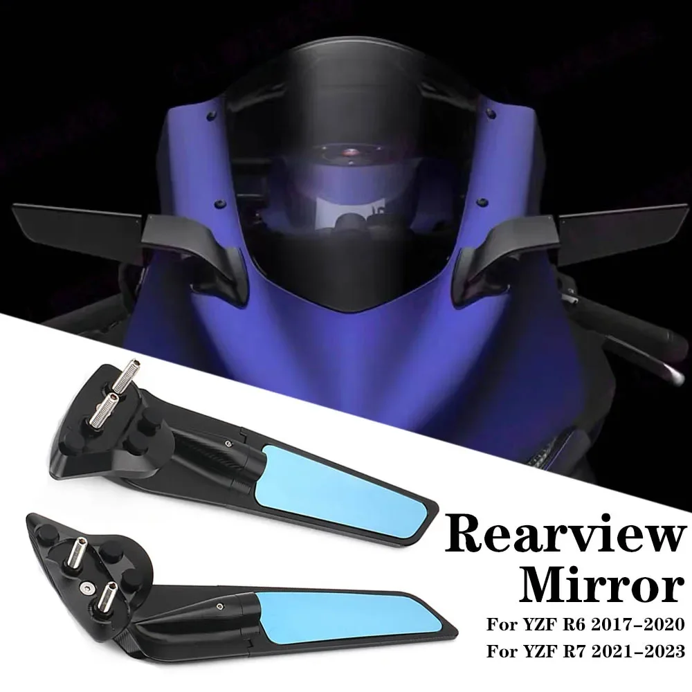 

Motorcycle Accessories Black Rearview Side Mirrors 360° Rotatable For YAMAHA YZF R6 r6 2017-2020 YZF R7 r7 2021 2022 2023