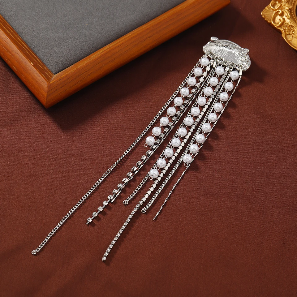 muylinda Long Chain Tassel Jellyfish Brooch Jewelry Fashion Designed Metal Alloy Brooches And Pins Suit Coat Accessories