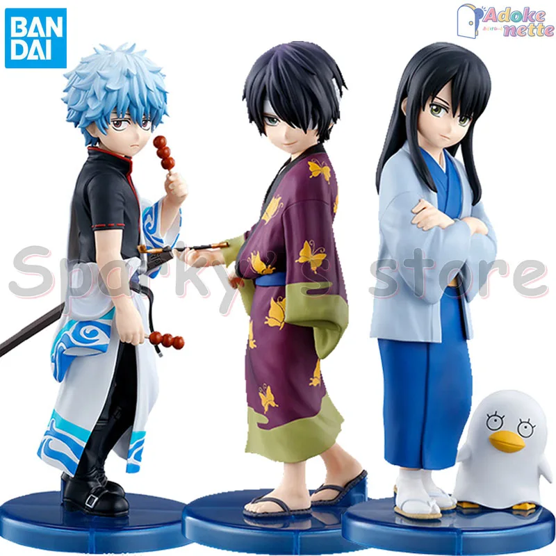 Bandai Original Adokenette Gintama Anime Figure Sakata Gintoki Takasugi Shinsuke Action Figure Toys for Boys Girls Kids Gifts