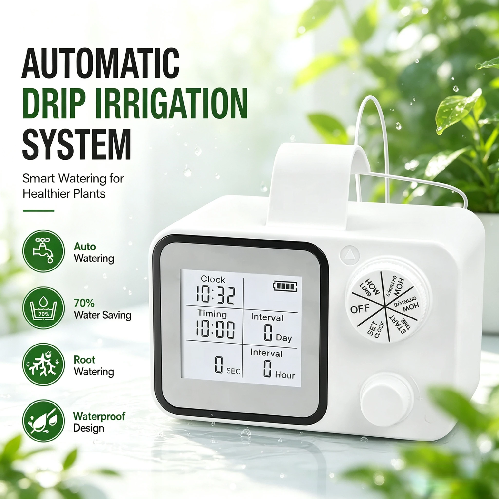 Automatic Watering System, Indoor Plant Watering System with Dual-Mode for 20 Potted Plants, Adjustable Irrigation System Kit