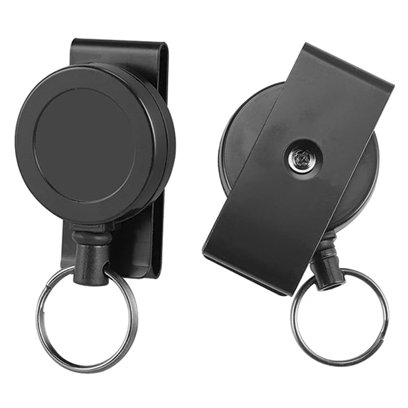 Retractable Keychain Badge Holder with Carabiner Clip