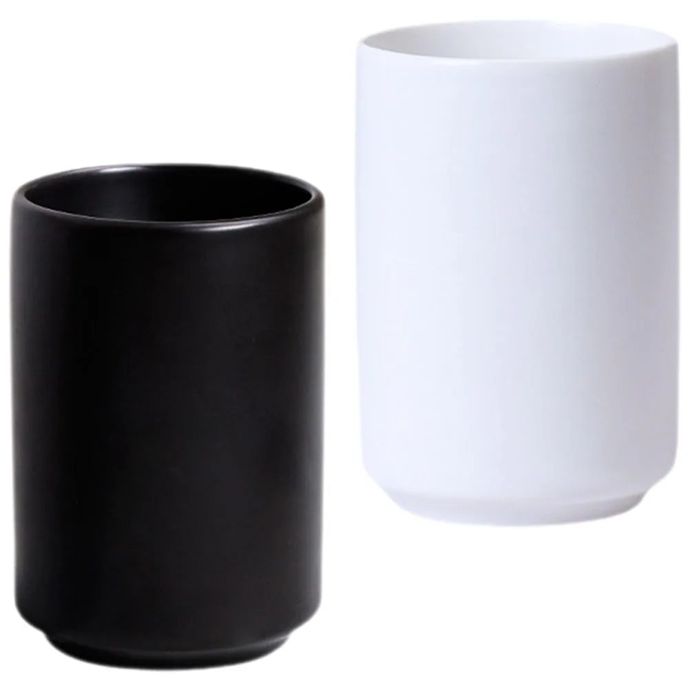 

2Pcs Ceramic Straight Cup Japanese Style Teacup Fine Craftsmanship Dishwasher Safe Multi Purpose Household Coffee Tea Serving