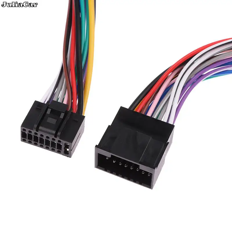 16 Pin Universal Car Stereo Radio ISO Wire Harness Kits Power Speak ACC Extension 60cm Adapter Cable For Android Player