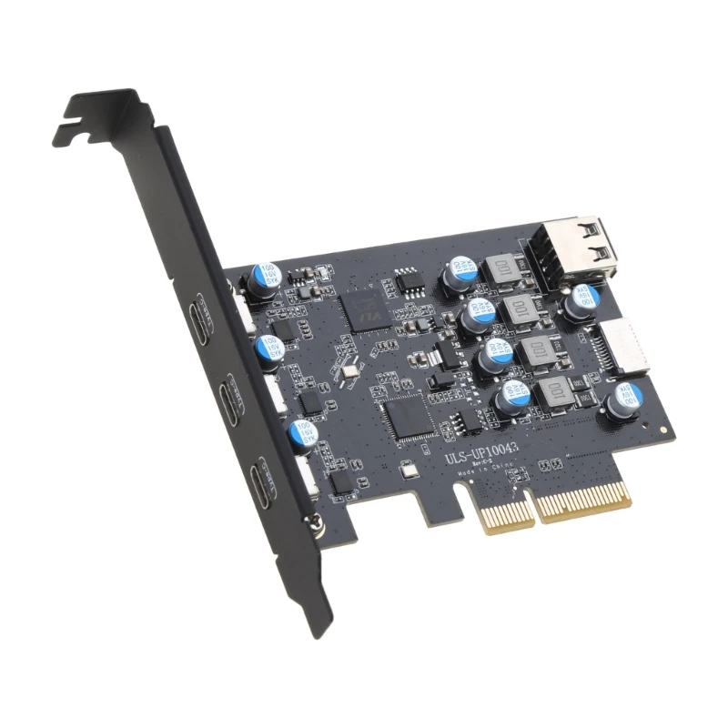 3-Port Type-C PCI-E Expansion Card PCI-Express 4X to USB 3.2 Gen Riser Adapter 20Gbps Fast Transfer