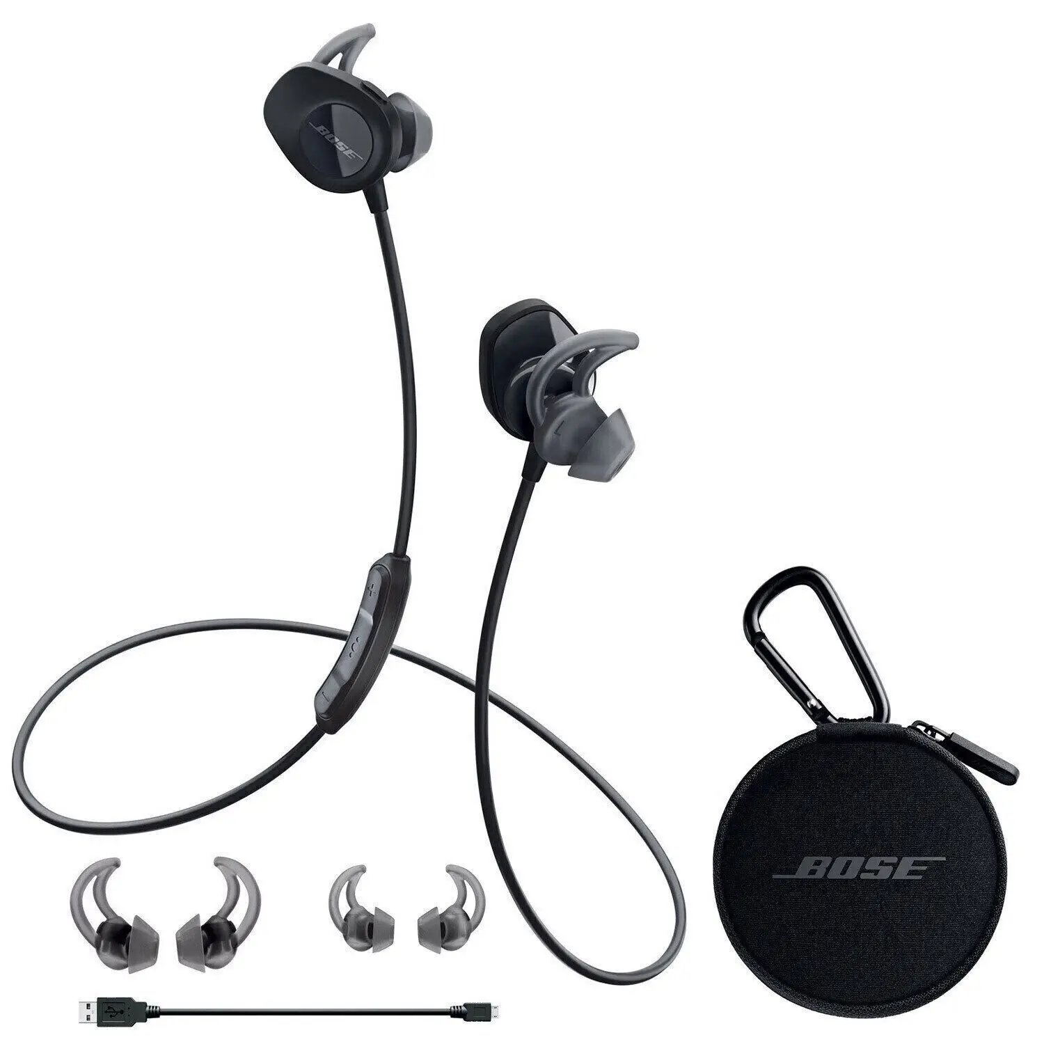 SoundSport Wireless Bluetooth In Ear Headphones Earphones Sport Earbuds Black