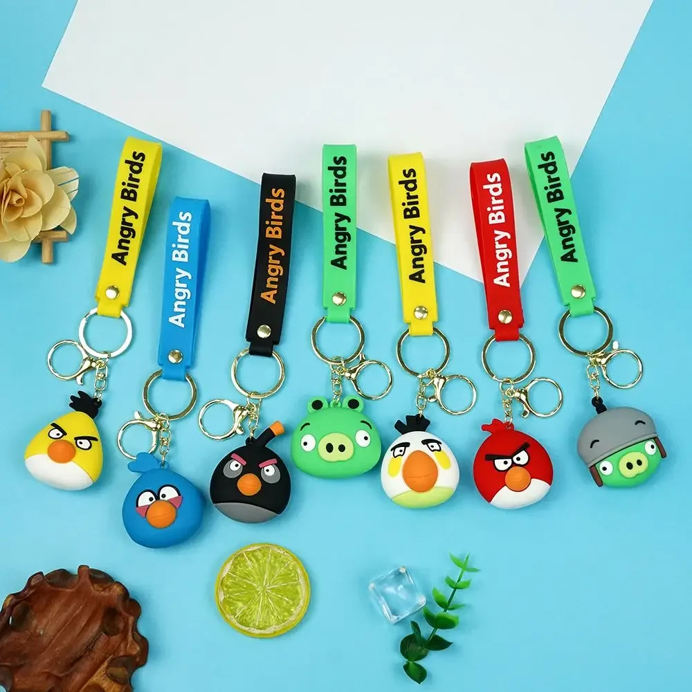 Hasbro Angry Birds Cartoon Cute Figure Model Keychain Creative Anime Personalized Car Keychain Pendant Jewelry Gift Wholesale