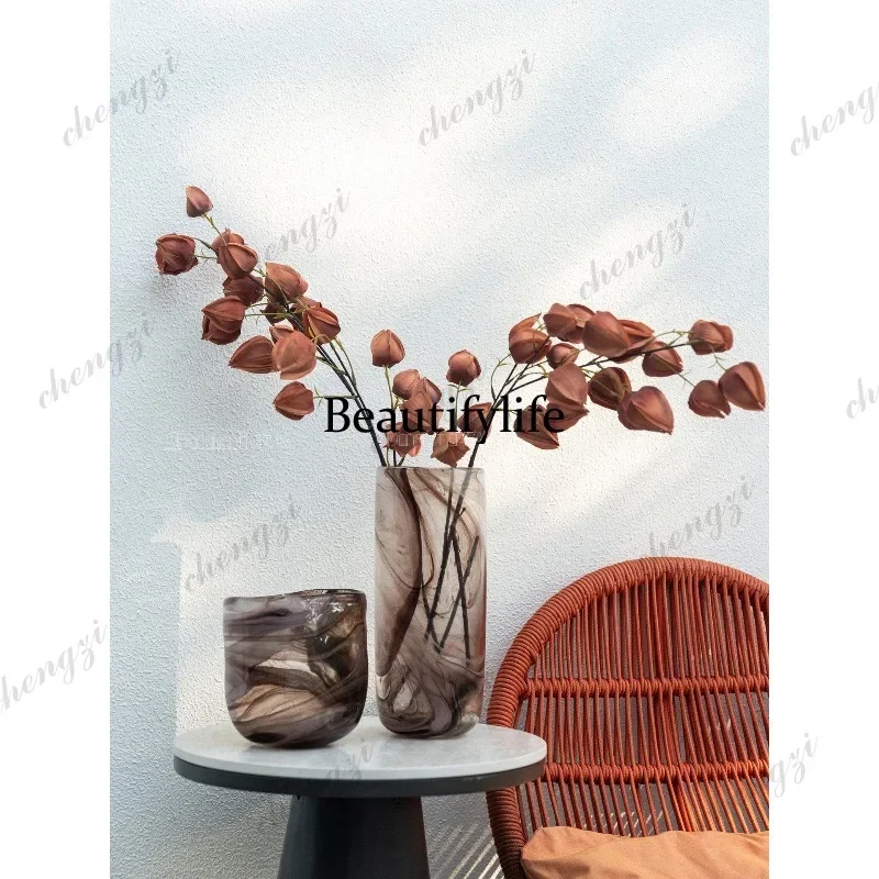 CCC Simple modern cloud flower ware glass home living room dining table flower arrangement vase ornament