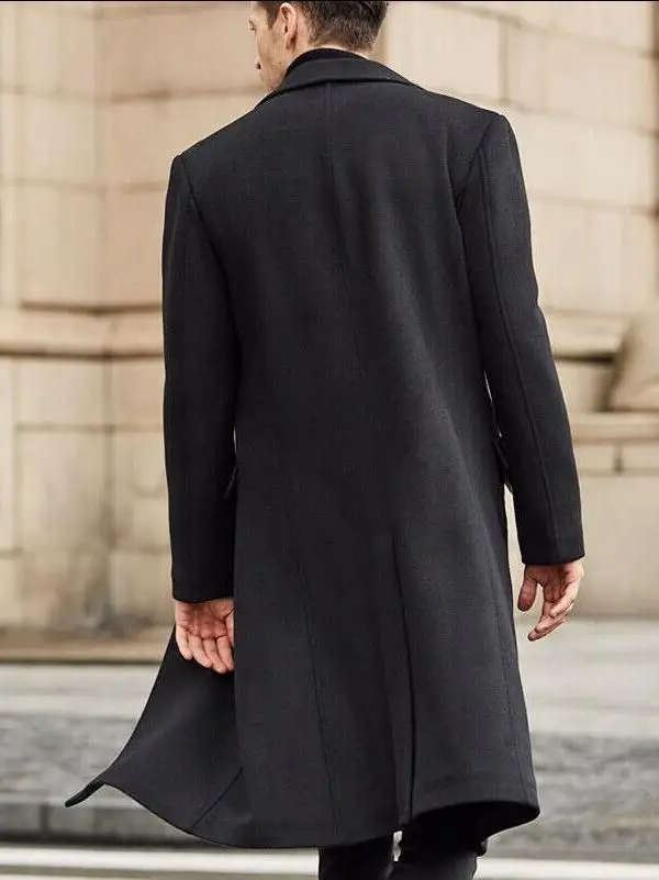 

Утепленный повседневный тренчкот для мужчин, весна-осень, новая модель, приталенный, средней длины, ветровка, повседневная верхняя одежда из полиэстера