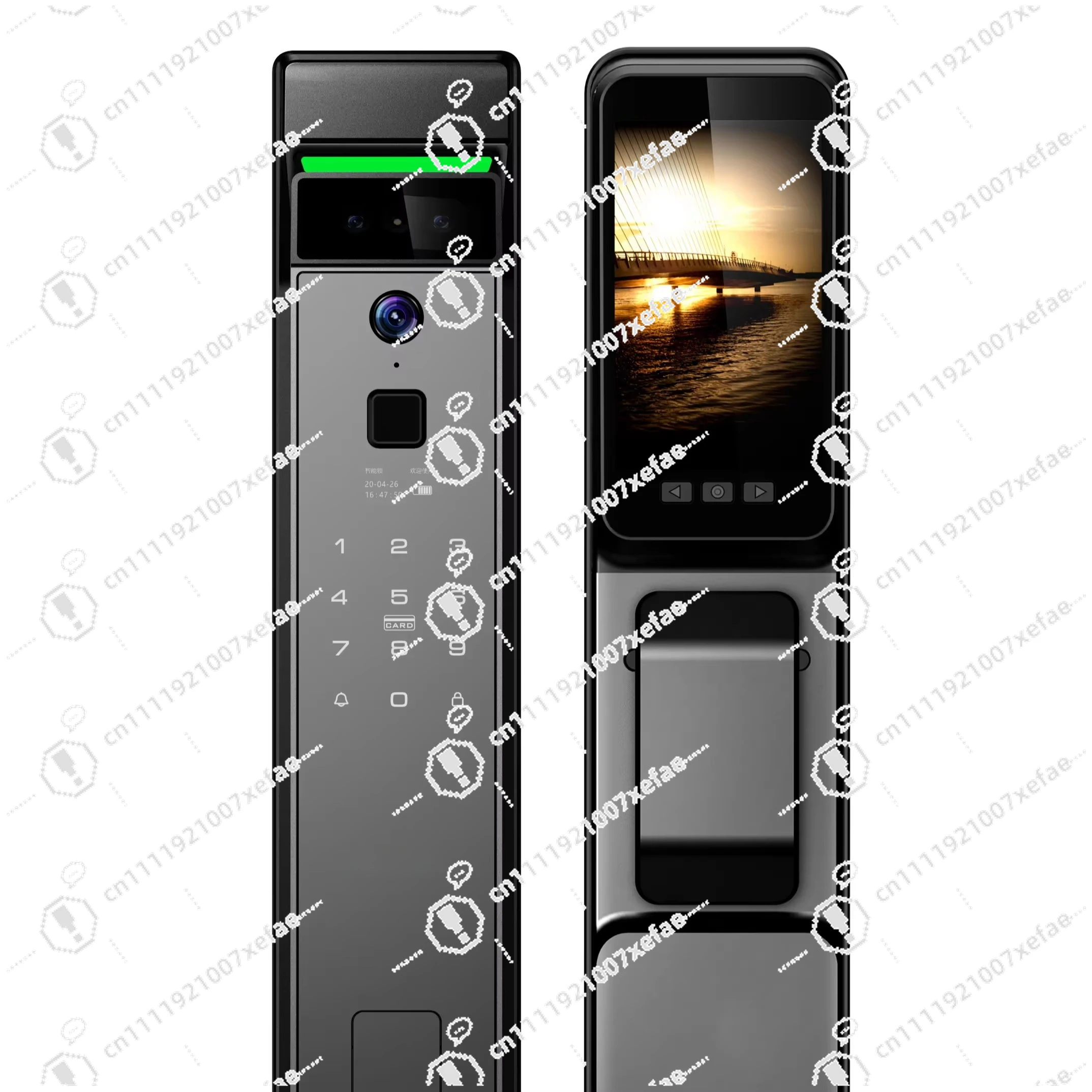 Automatic smart lock 3d facial recognition biometric lock household fingerprint password lock