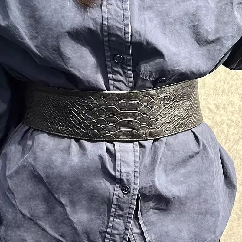 

Мягкие женские пояса-корсеты из натуральной коровьей кожи, широкие декоративные ремни для платьев R3211