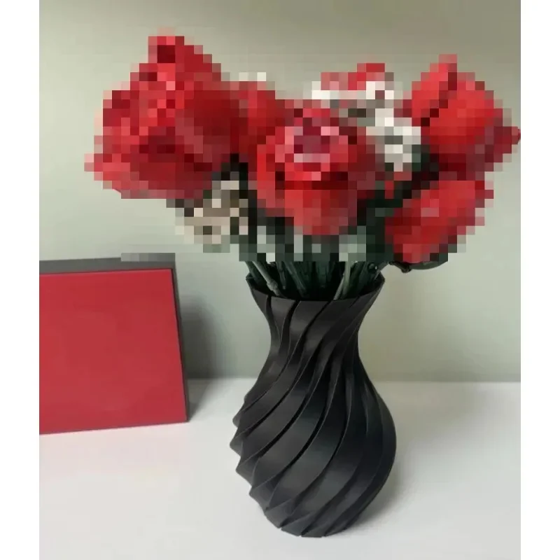 1pc Vase for Lego Bouquet Roses Flowers Flower Bouquet Building Blocks Model Bricks Vase Dispaly DIY Toys For Kids Gift