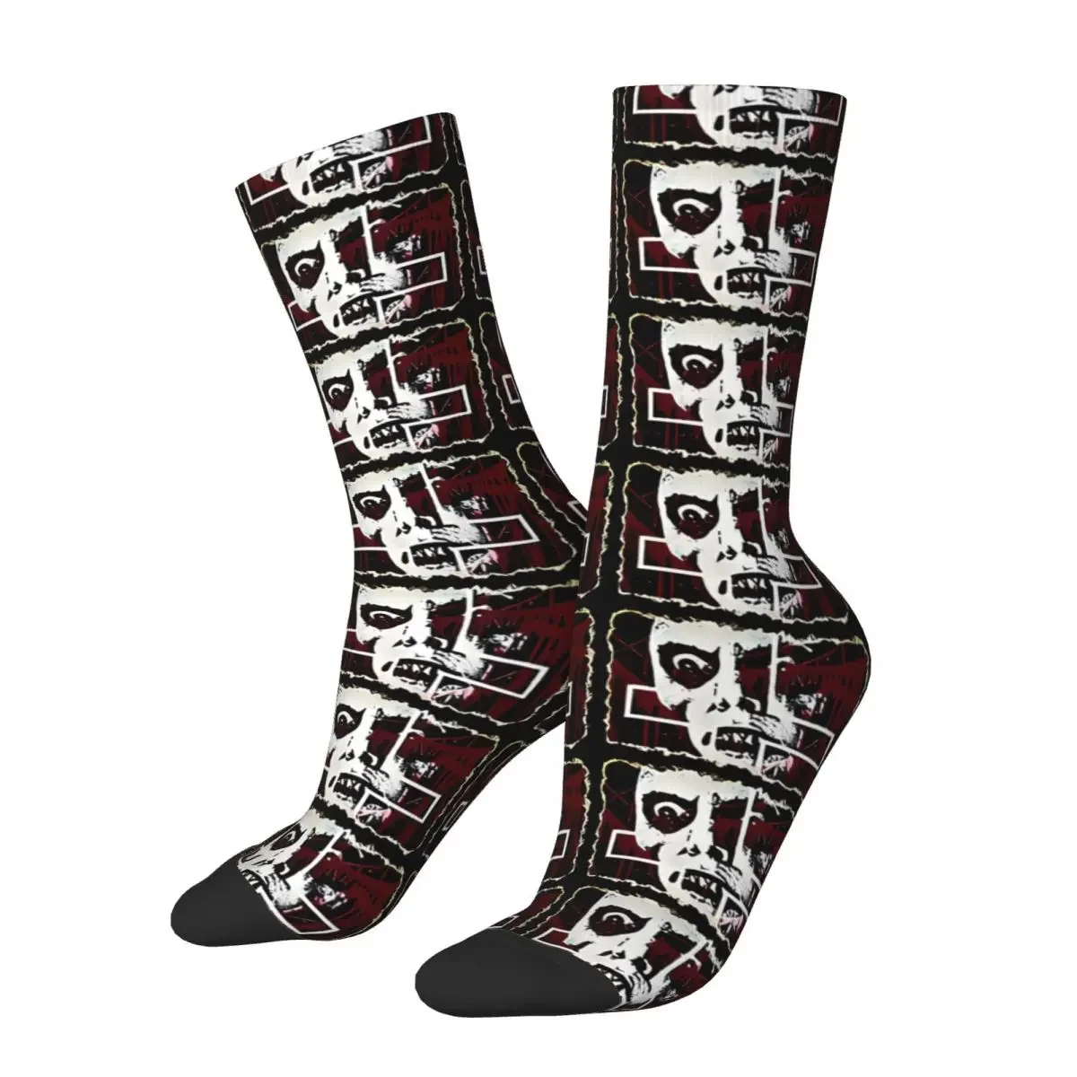 Vintage Pazuzu Herren Socken der Exorzist Horrorfilm Unisex Street Style nahtlos gedruckt lustige Crew Socken Geschenk