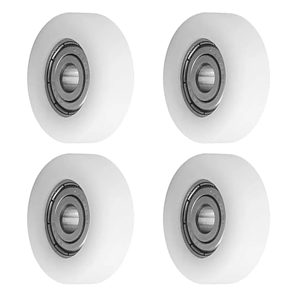 4 Pcs/Lot 2 Inch Caster Single Wheel Diameter 50mm Plastic Nylon Light White Pp Smooth  Roller Idler Bearing Pulley