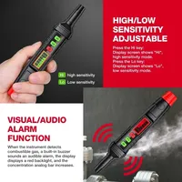 HABOTEST Gas Leak Detector 0-1000PPM Sound & Screen Alarm Combustible Flammable Natural Methane Mini Gas Detector HT59 HT60 HT61