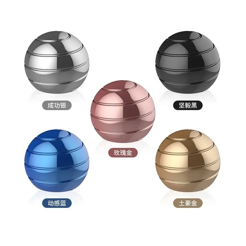 

Office Desktop Ornament Toy Spherical Transfer Gyroscope Fingertip Rotating Gyroscope Change Your Luck To Be Lucky Gyroscope