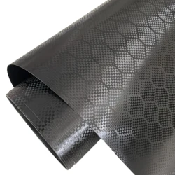 Envoltura de vinilo de carbono negro de panal de abeja, calcomanía hexagonal para envolver el coche, lámina adhesiva con liberación de aire para mascotas