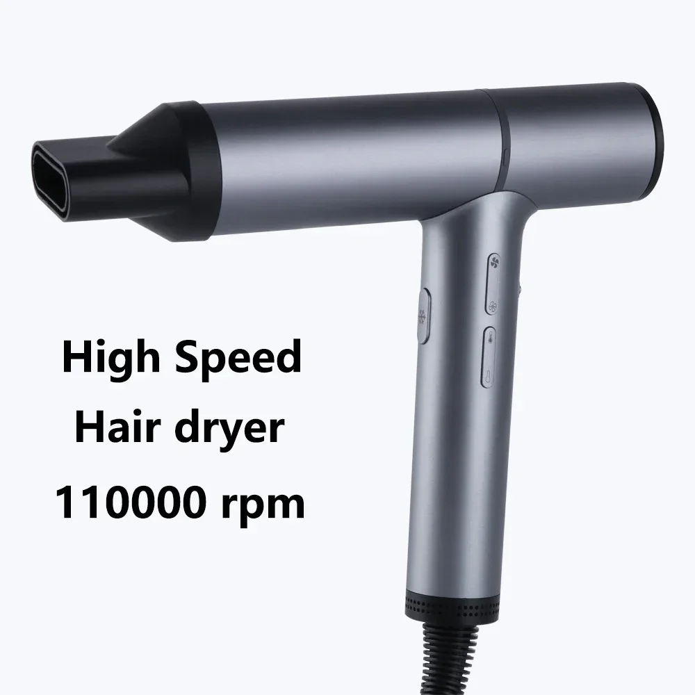 Sèche-cheveux pliable professionnel à moteur sans balais 2025, souffleur d'air à ions négatifs, séchage rapide, température constante, outils de salon de coiffure, 110000