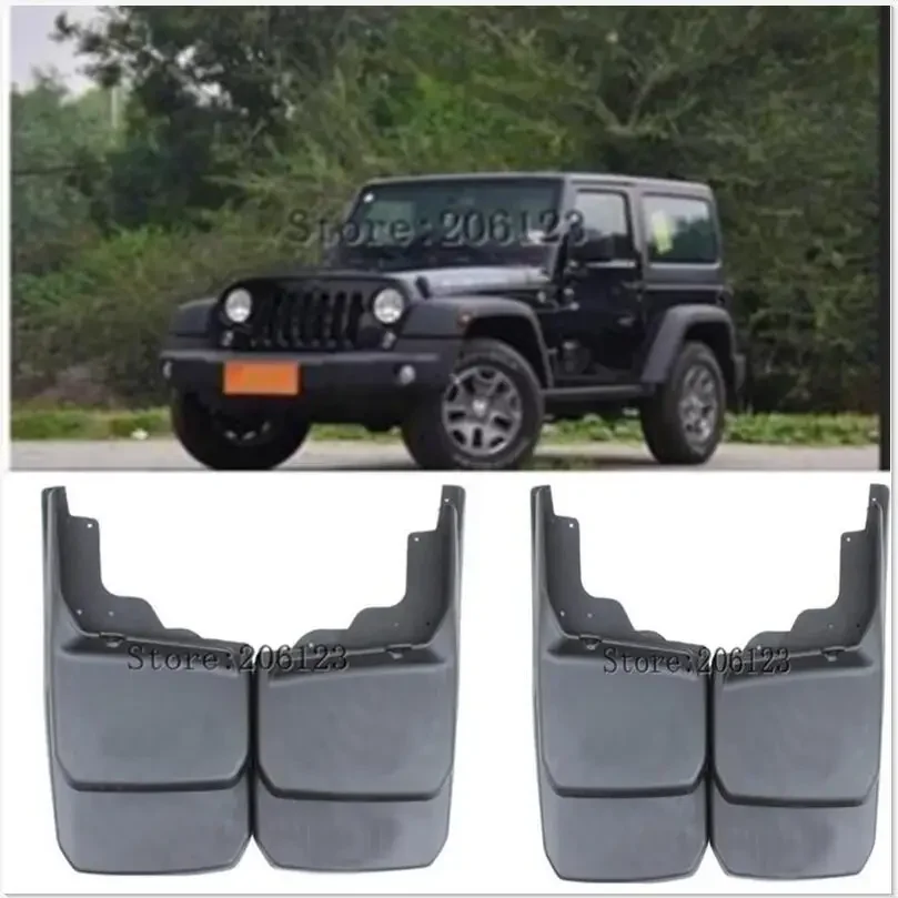 

4PCS FRONT+REAR MUD FLAPS FIT FOR JEEP WRANGLER JK 2007-2017 MUD FLAP SPLASH GUARDS FENDER 2015 2014 2013 2012 2011 2009 2010