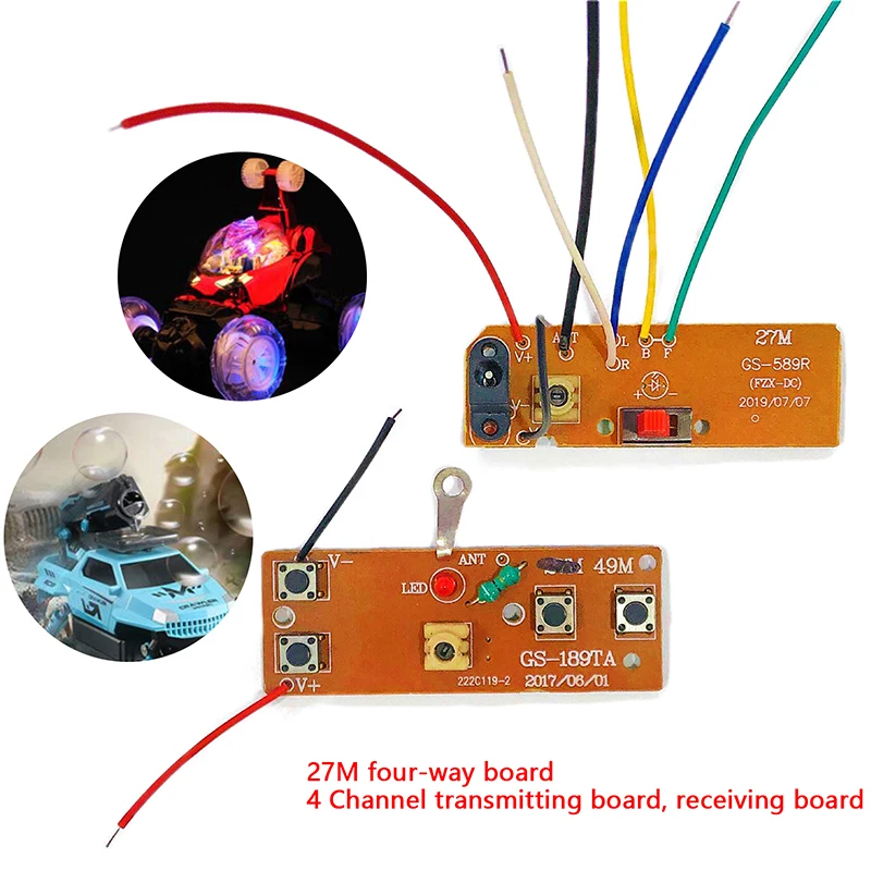 Four-way Remote Control Module Hot 4CH RC Remote Control 78MHz Transmitter Board Receiver Board Circuit Board Accessories Set