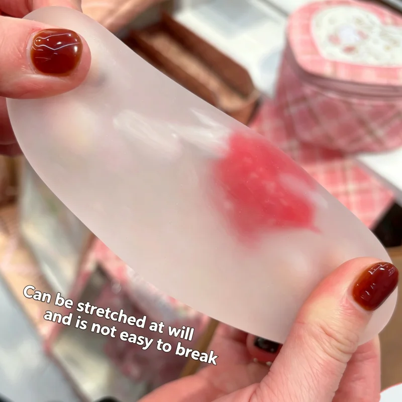 Squishy Strawberry Mochi Squeeze Ball Toy Simulated Maltose Slow-rebound Anti-stress Stretch Clear Ball For Adult Sensory Toy