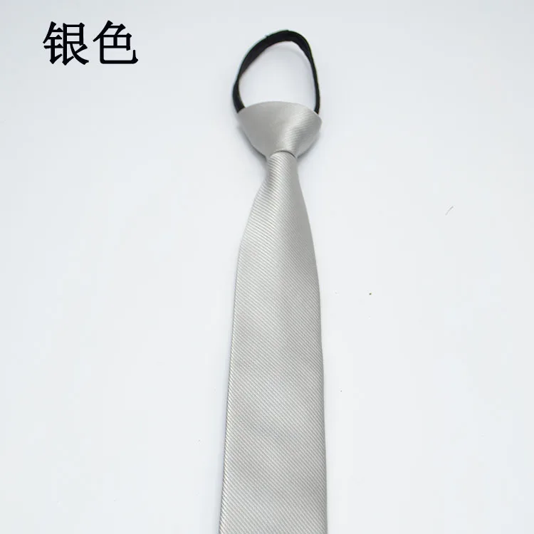 Zipper Necktie For Men Women Tie for Boys Girls Suits 6cm SolidTies Slim Girls Neck tiie Gravatas Rubber Pre-tied Tie