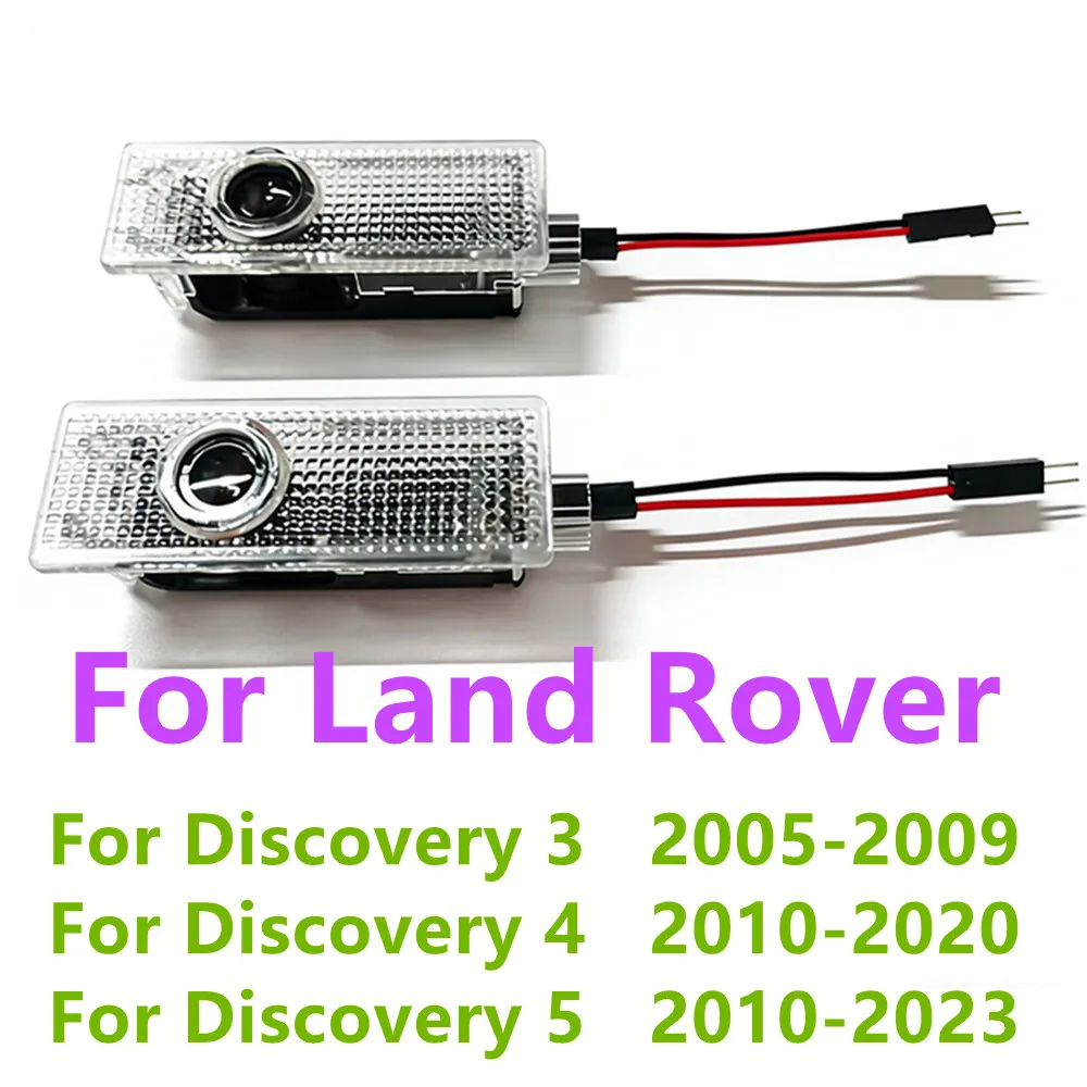 2Pcs LED car door welcome light projection decoration bulbs accessories For Land Rover Discovery 3 4 5 2005-2009-2010-2020-2023