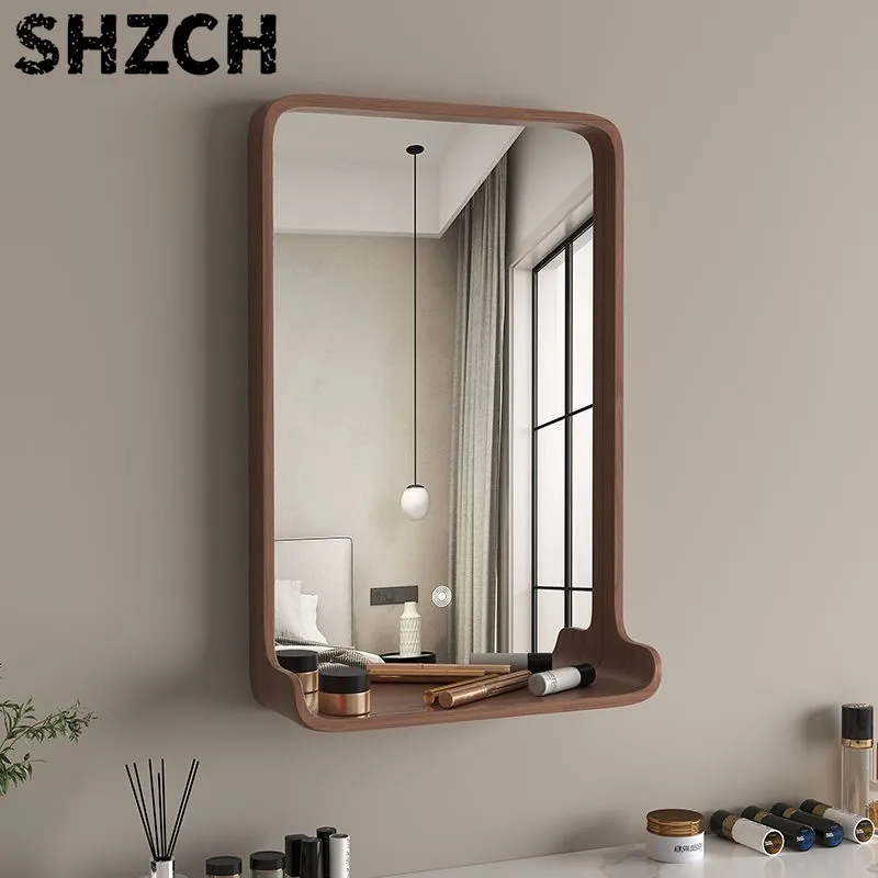 Nordic Style Bathroom  Solid Wood Bathroom  Makeup  Wall Mounted Washbasin Wall Hanging Bathroom  ZE772