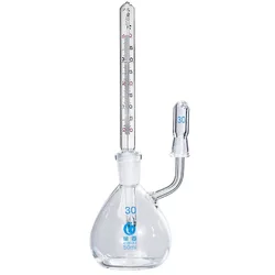 25ml 50mL Lab Glass Pycnometer With Thermometer Specific Gravity Bottle Picnometer Laboratory Equipment