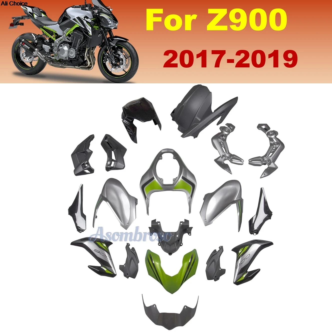 

Fairings kits for Kawasaki Z900 2017 2018 2019 ZR900 Motorcycle Painted Bodywork set