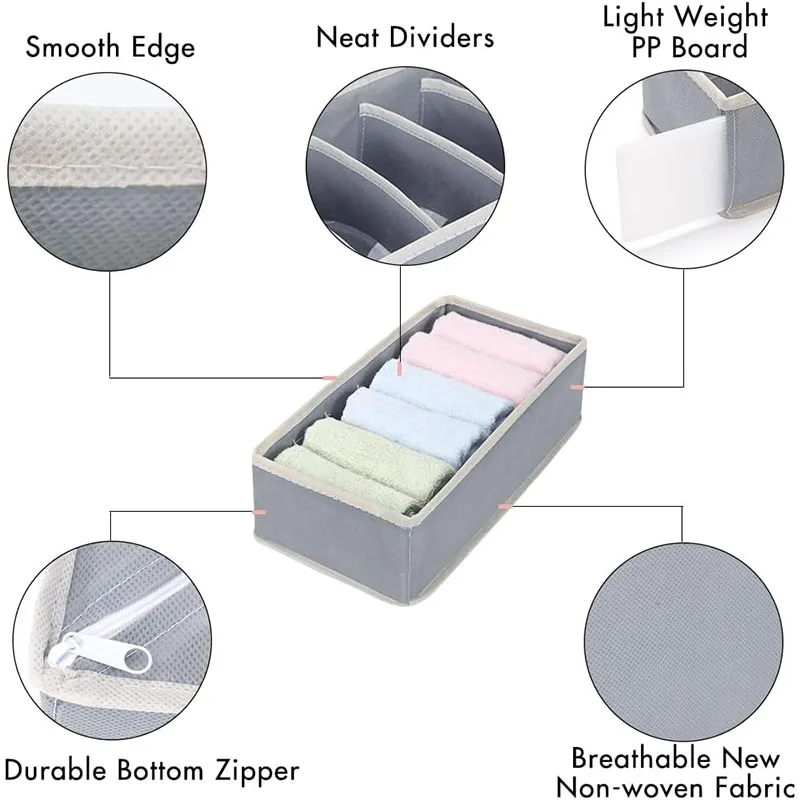 Foldable underwear bra drawer-type storage box fabric wardrobe drawer-type storage box clothing storage box underwear tie socks