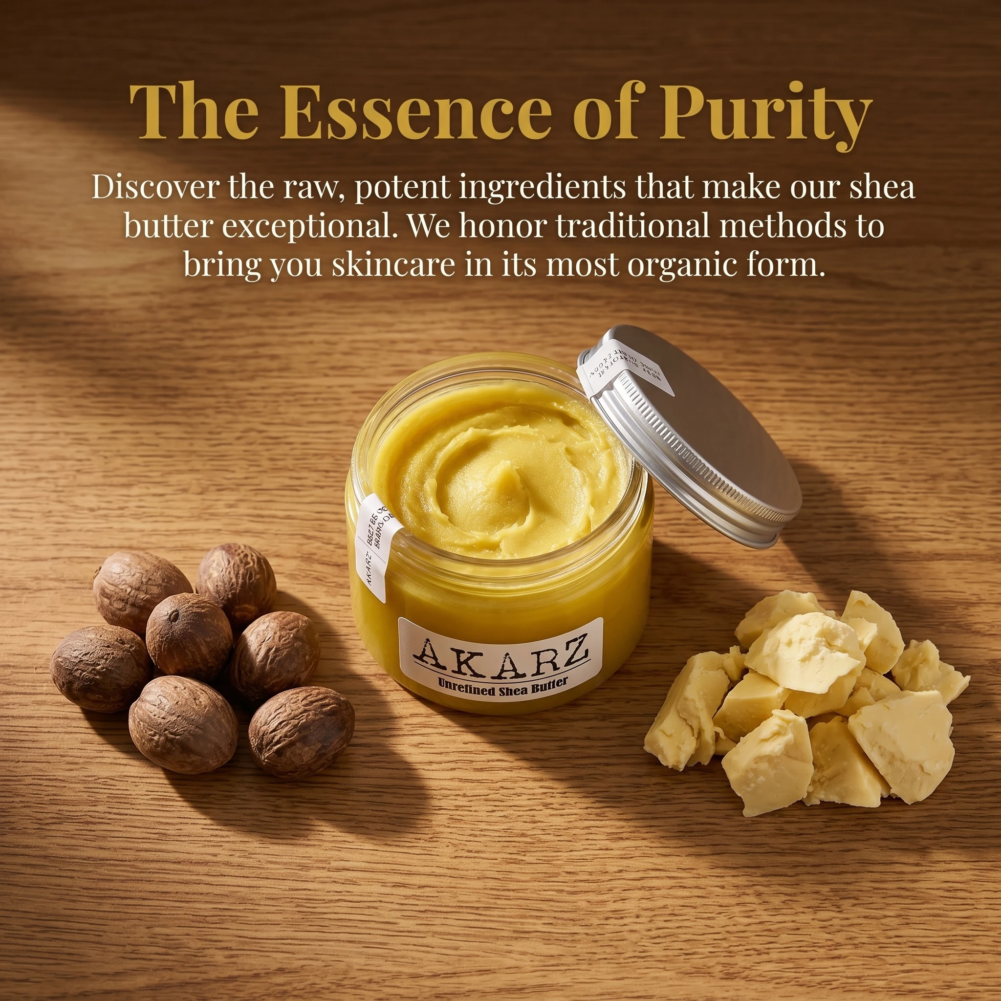 AKARZ Unrefined Shea Butter highquality origin West Africa Yellow solid Skin care products Cosmetic raw materials base oil