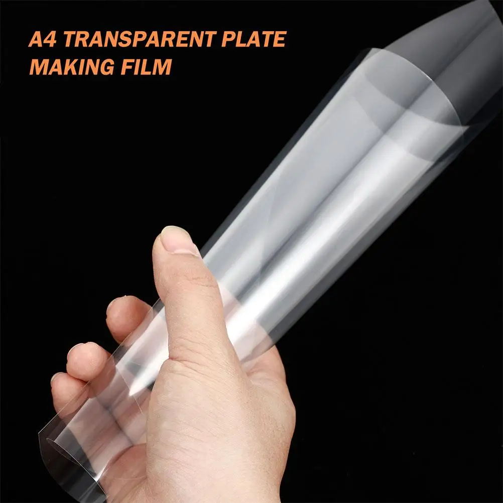 15 Pcs Transparent Film A4 Clear Vinyl Sticker Paper Print Dtf Transfer Colored Lights Printer-Compatible
