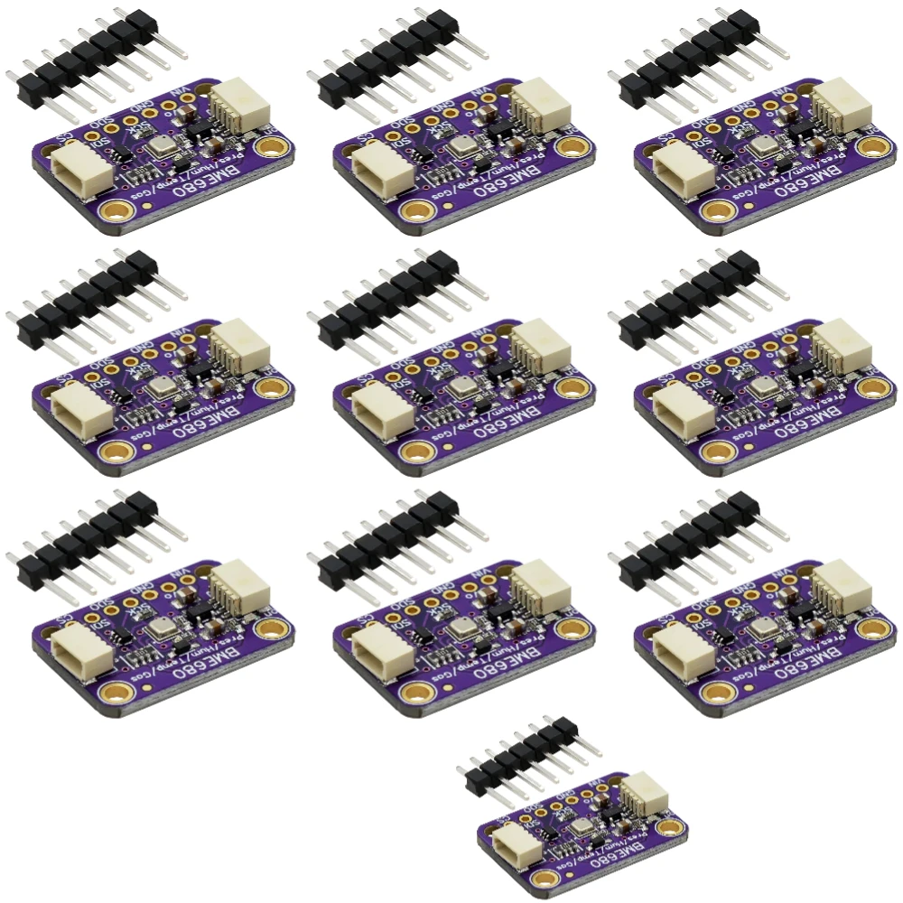 BME680 Sensor Tekanan Kelembaban Suhu Digital MCU-680 Papan Pengembangan Modul Ketinggian Tinggi