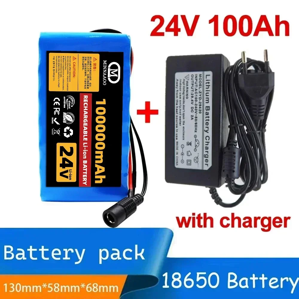 New electric wheelchair lithium battery, mobile battery, BMS protection, 7s3p, 24V, 100Ah, 18650 lithium battery, 29.4V, 350W