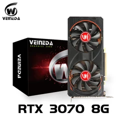 VEINEDA RTX3070 8GB GDDR6 256bit karta graficzna rtx 3070 8GB górnictwo lub komputer do gier rtx 3070 DP * 3 karta graficzna